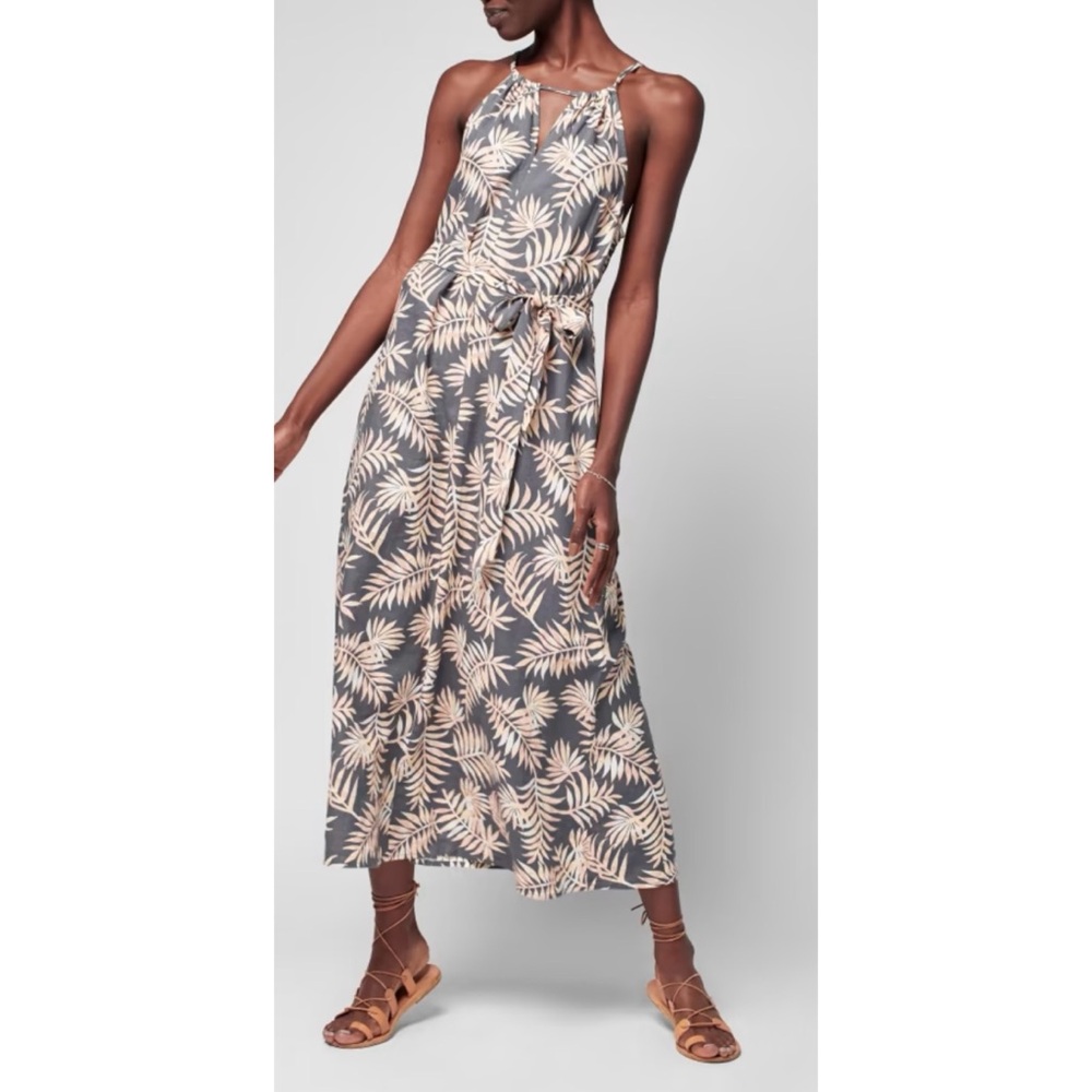 Faherty Fern Print Linen Dress